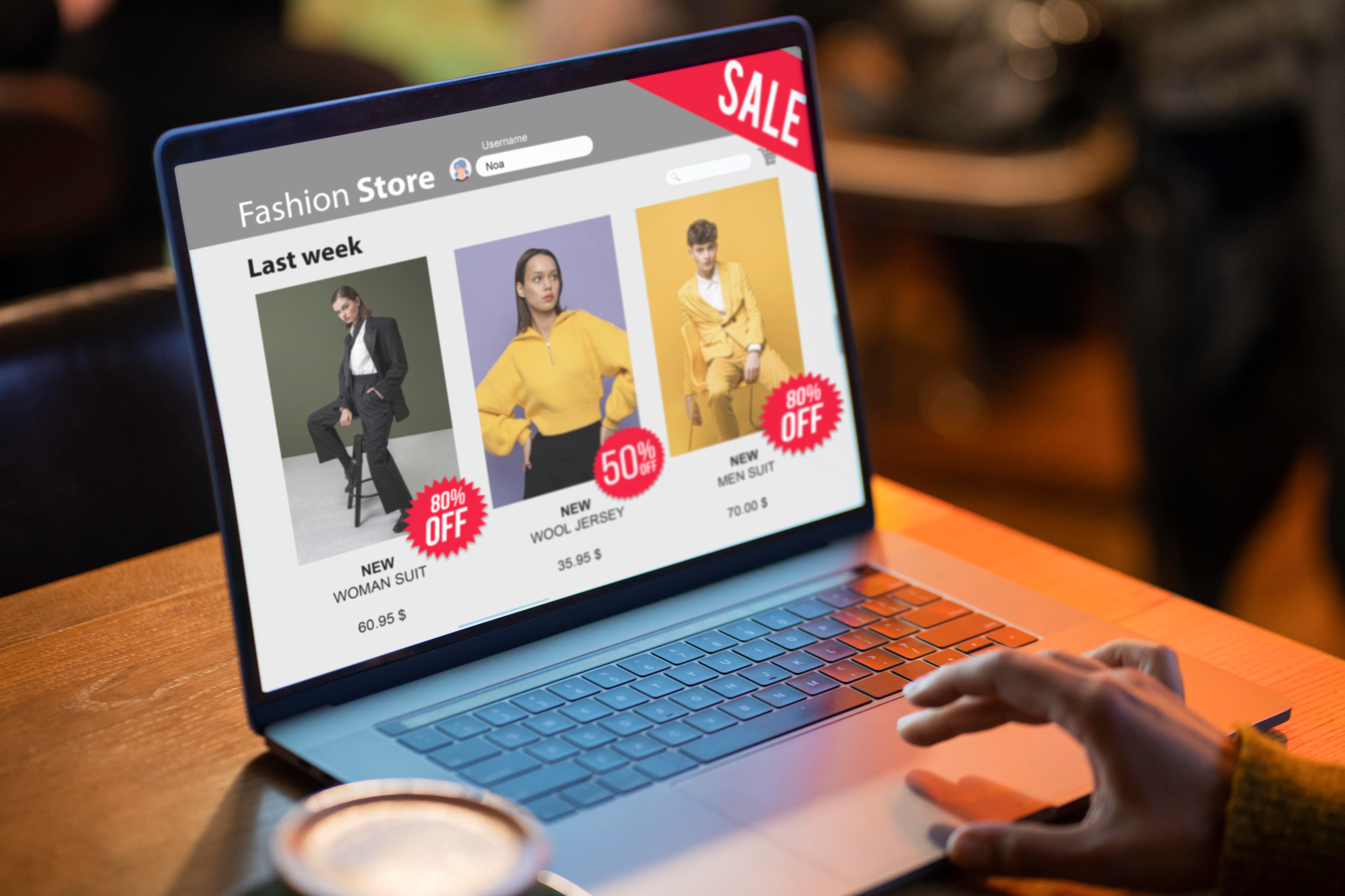 Custom online store interface